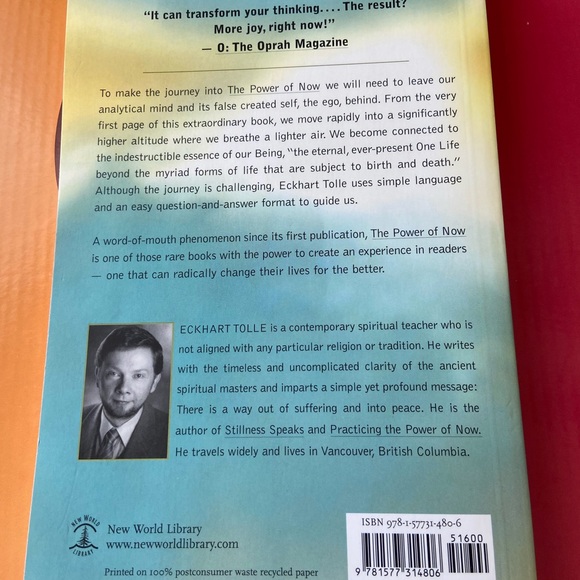 Book- the power of NOW- Eckhart Tolle - Picture 2 of 2